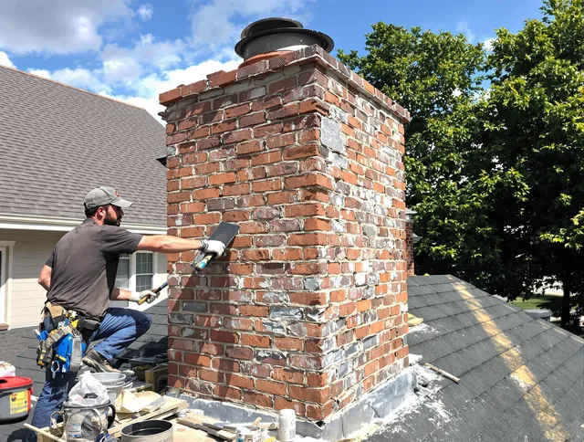 Completed chimney rebuild by Glendora Chimney Sweep in Glendora, CA