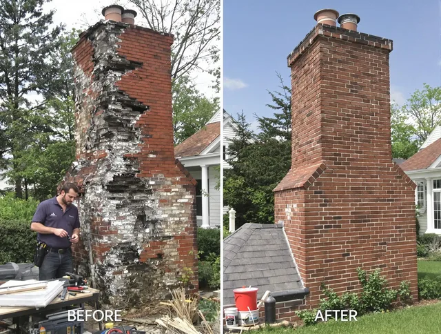 Glendora Chimney Sweep performing a full chimney restoration in Glendora, CA