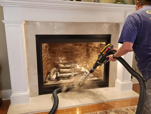 Fireplace cleaning performed by Glendora Chimney Sweep in Glendora, CA