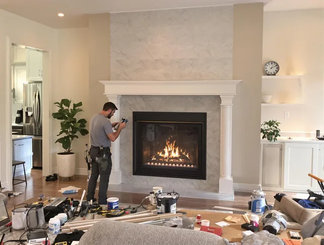Newly installed fireplace by Glendora Chimney Sweep in Glendora, CA