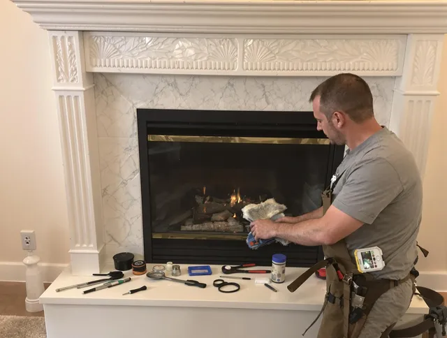 Glendora Chimney Sweep performing fireplace maintenance in Glendora, CA